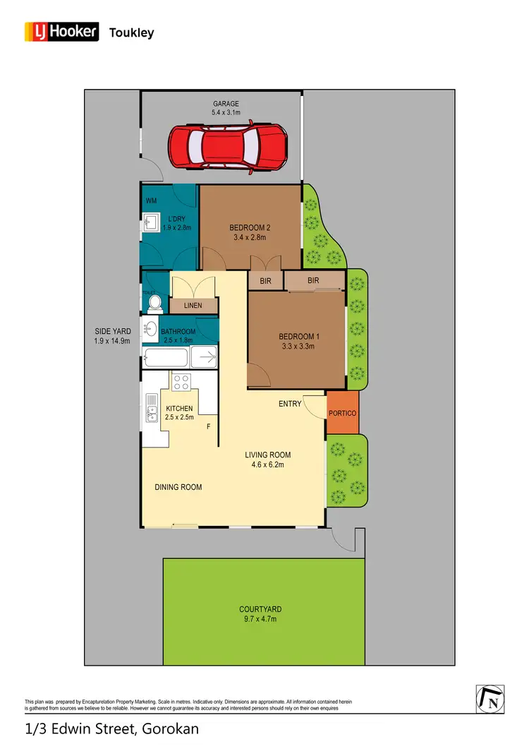 Floorplan of Homely unit listing, 1/3 Edwin Street, Gorokan NSW 2263