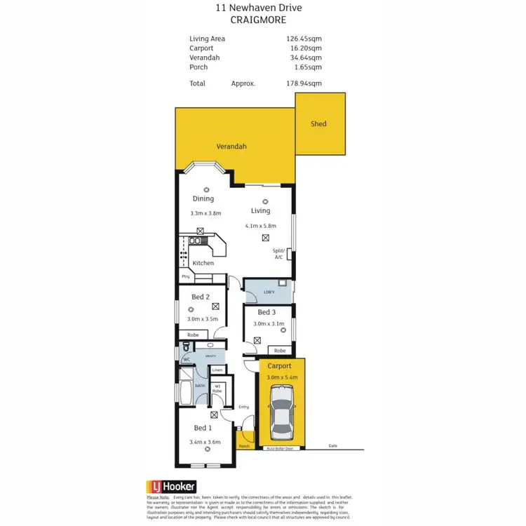 Floorplan of Homely house listing, 11 Newhaven Drive, Craigmore SA 5114