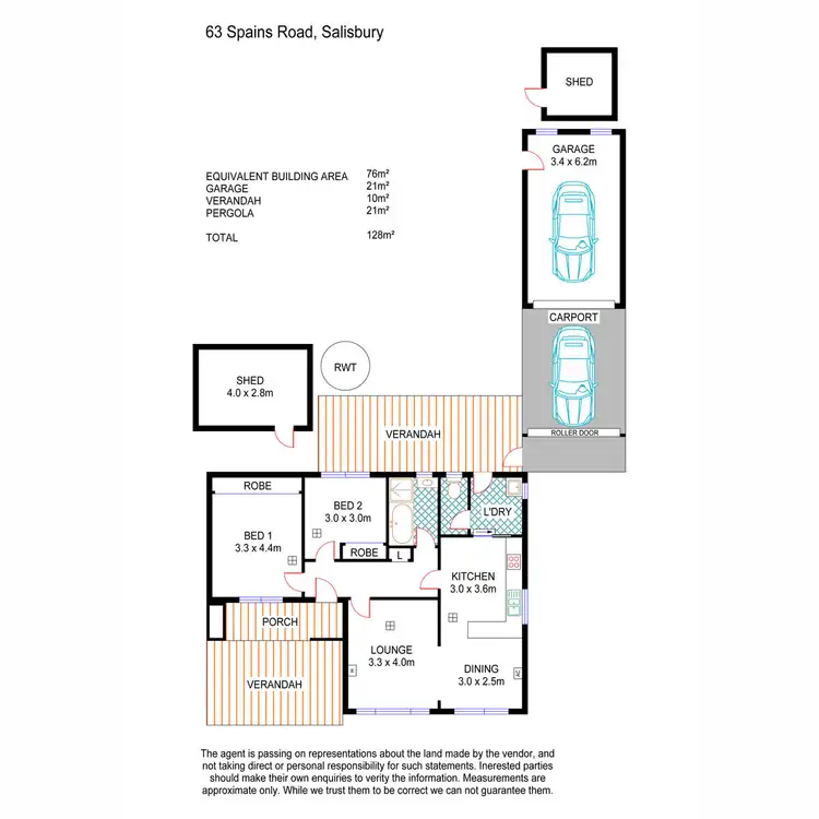 Floorplan of Homely house listing, 63 Spains Road, Salisbury SA 5108