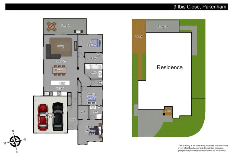 Floorplan of Homely house listing, 9 Ibis Close, Pakenham VIC 3810