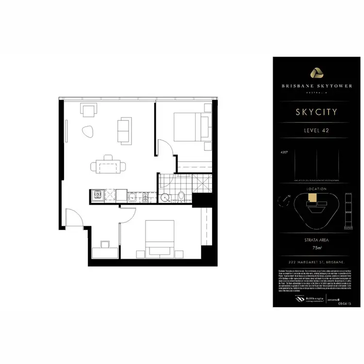 Floorplan of Homely apartment listing, 4207/222 Margaret Street, Brisbane City QLD 4000