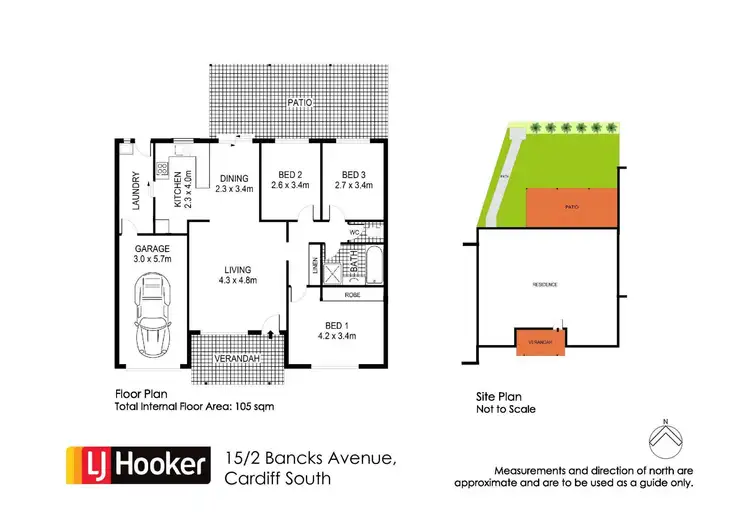 Floorplan of Homely unit listing, 15/2 Bancks Avenue, Cardiff South NSW 2285