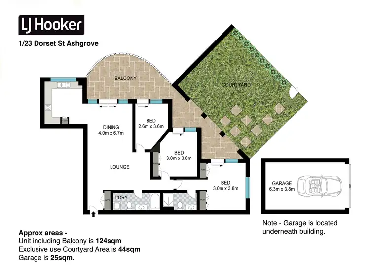 Floorplan of Homely apartment listing, Unit 1/23 Dorset Street, Ashgrove QLD 4060