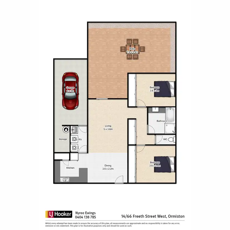 Floorplan of Homely unit listing, 14/66 Freeth Street West, Ormiston QLD 4160