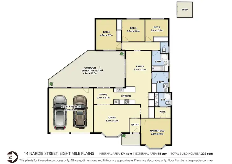Floorplan of Homely house listing, 14 Nardie Street, Eight Mile Plains QLD 4113