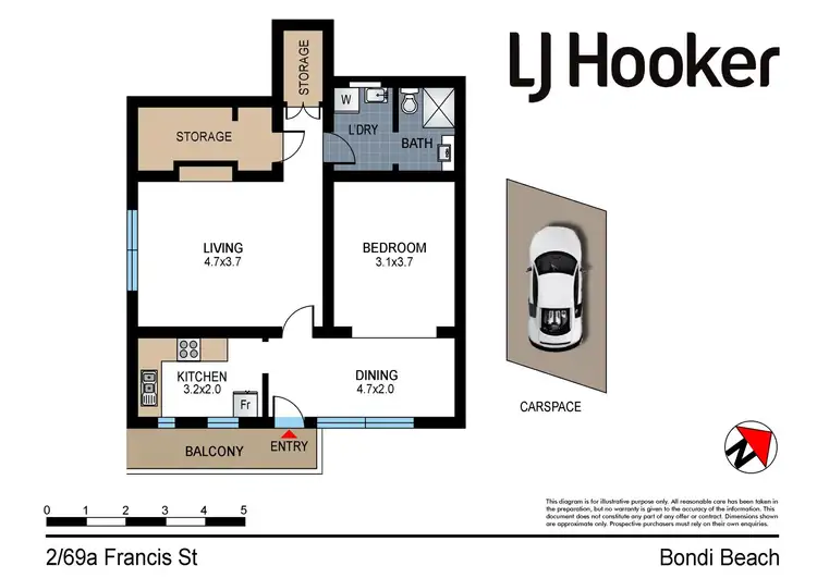 Floorplan of Homely apartment listing, 2/69A Francis Street, Bondi Beach NSW 2026
