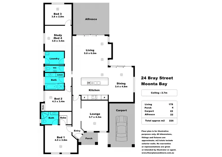 Floorplan of Homely house listing, 24 Bray Street, Moonta Bay SA 5558
