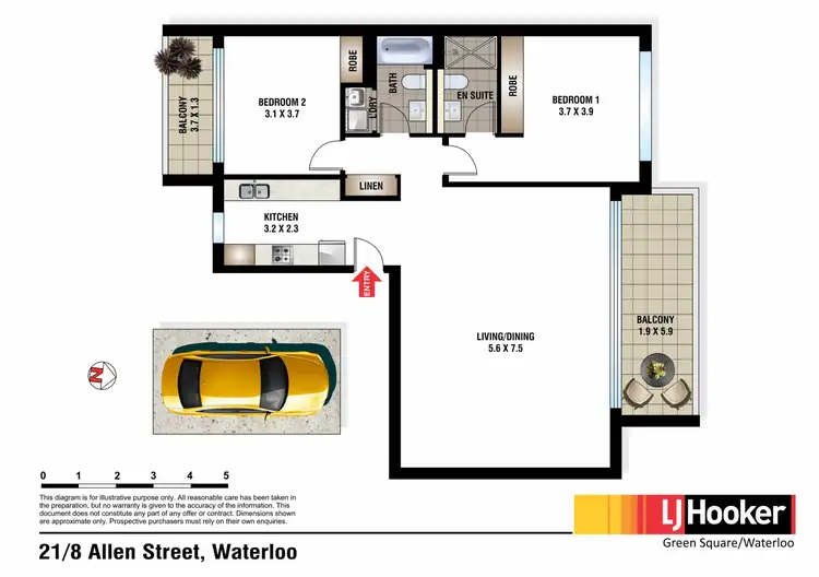 Floorplan of Homely apartment listing, 21/8 Allen Street, Waterloo NSW 2017