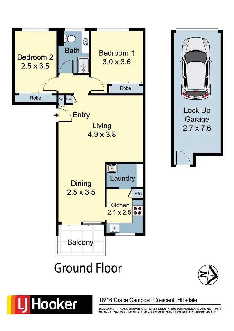 Floorplan of Homely apartment listing, 18/16 Grace Campbell Crescent, Hillsdale NSW 2036