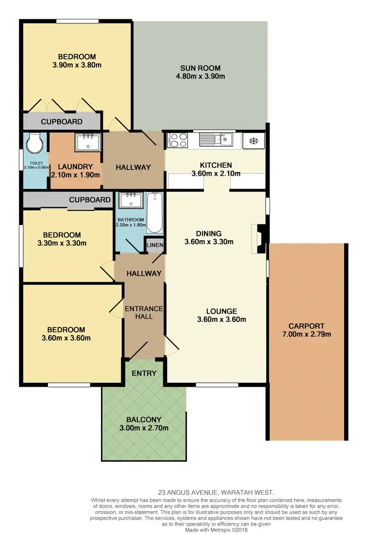 Floorplan of Homely house listing, 23 Angus Avenue, Waratah West NSW 2298