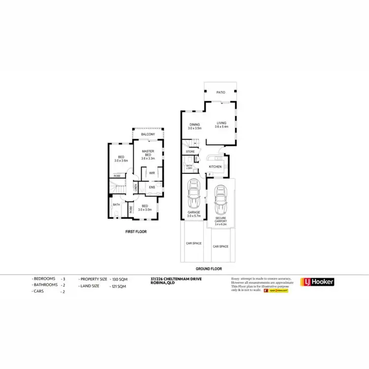 Floorplan of Homely townhouse listing, 39/226 Cheltenham Drive, Robina QLD 4226