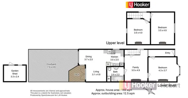 Floorplan of Homely house listing, 13 Scott Street, Glebe TAS 7000