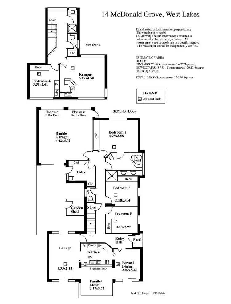 Floorplan of Homely house listing, 14 McDonald Grove, West Lakes SA 5021