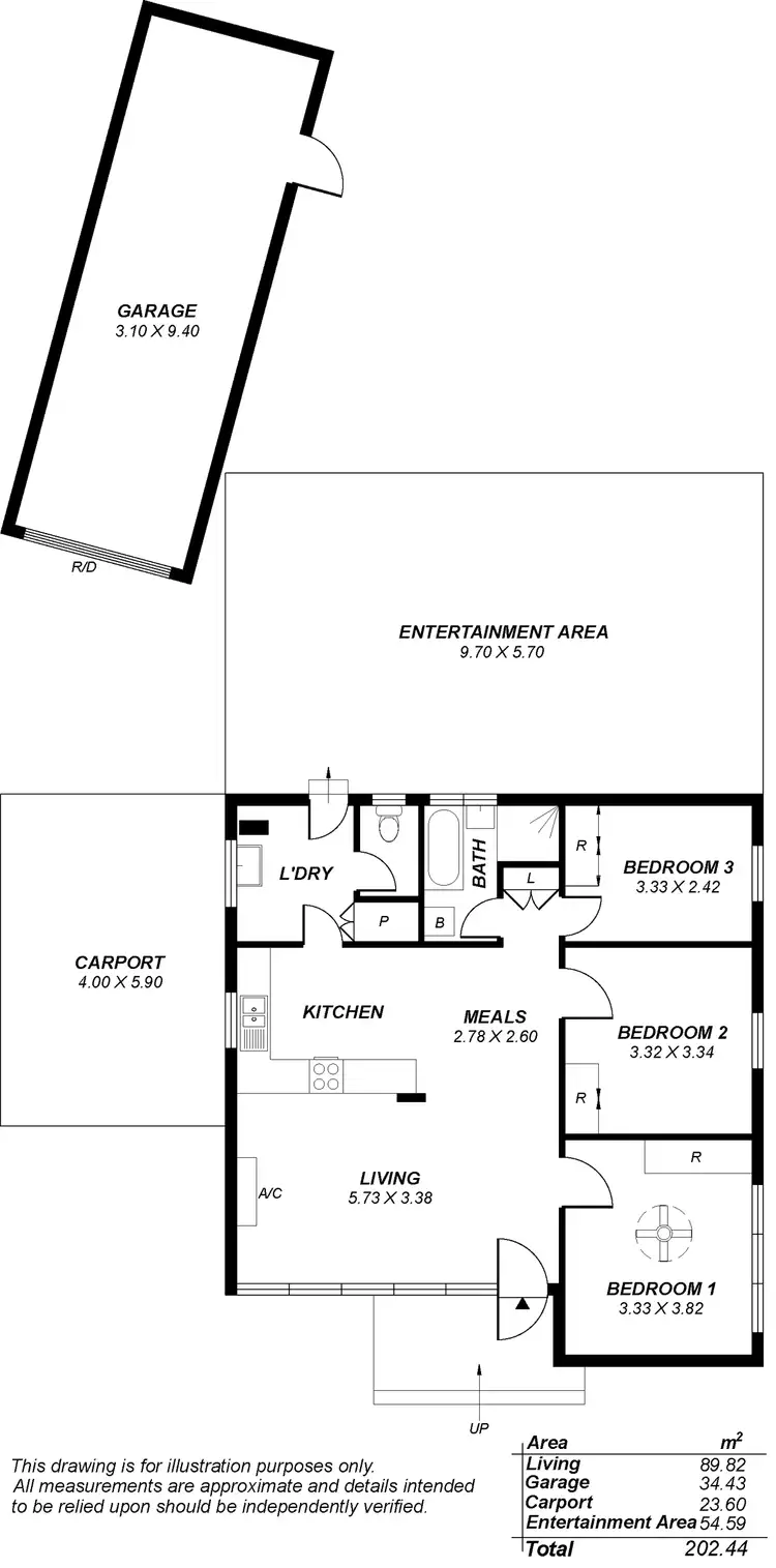 Floorplan of Homely house listing, 8 Sandford Road, Davoren Park SA 5113