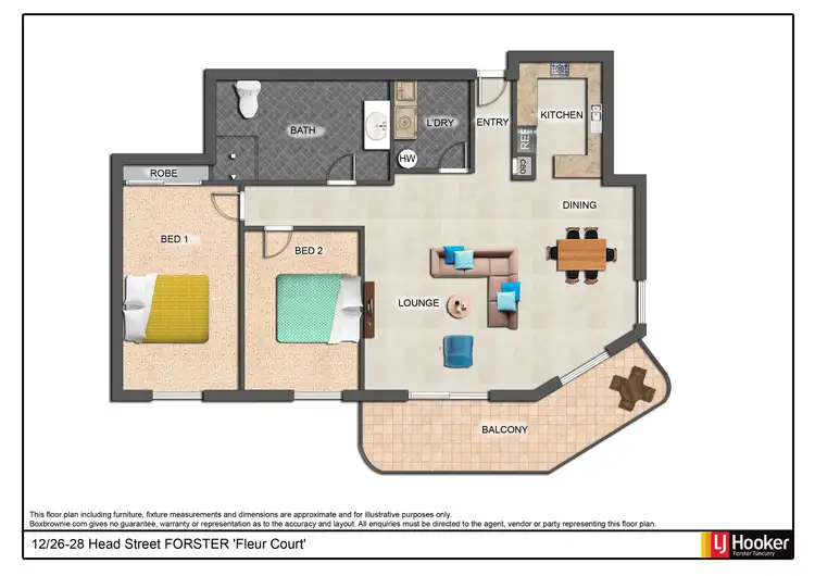 Floorplan of Homely unit listing, 12/26-28 Head Street, Forster NSW 2428