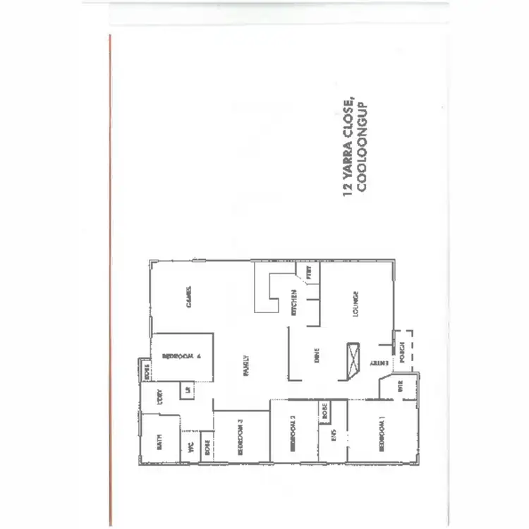Floorplan of Homely house listing, 12 Yarra Close, Cooloongup WA 6168