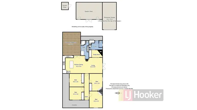 Floorplan of Homely house listing, 53 Salisbury Street, Benalla VIC 3672