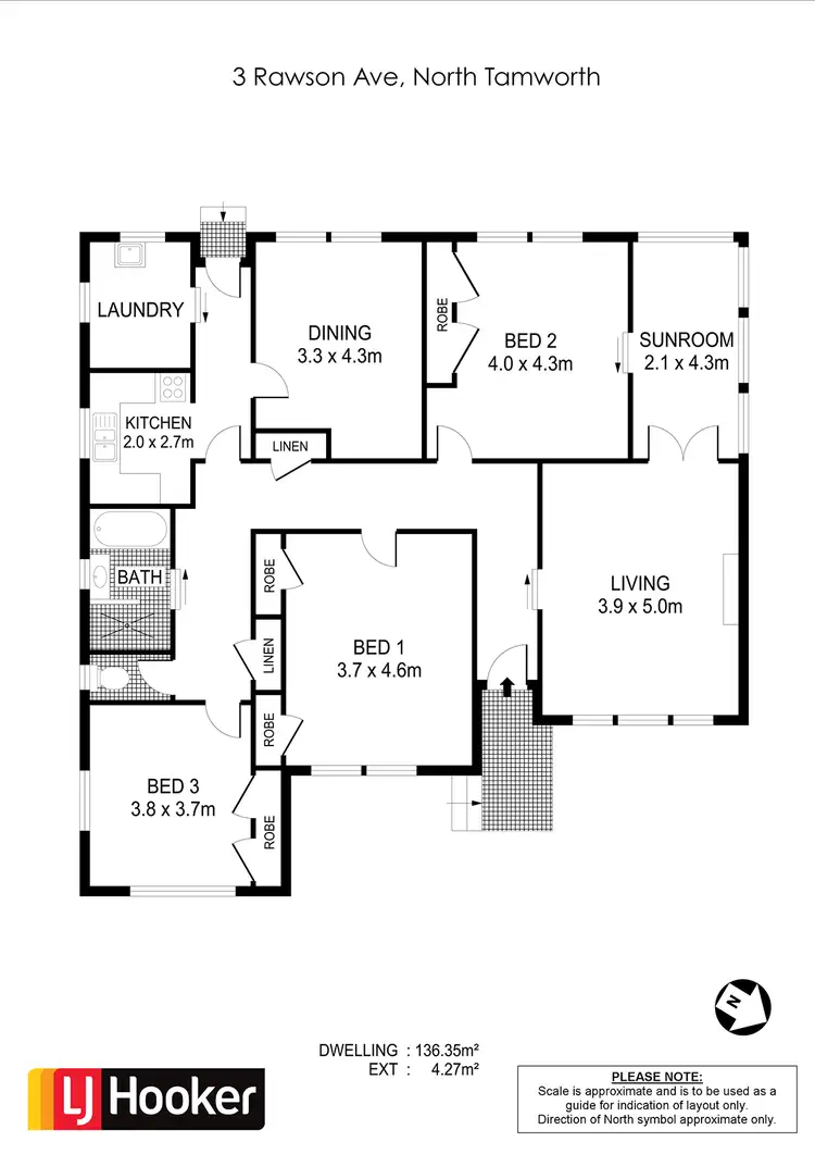 Floorplan of Homely house listing, 3 Rawson Avenue, Tamworth NSW 2340