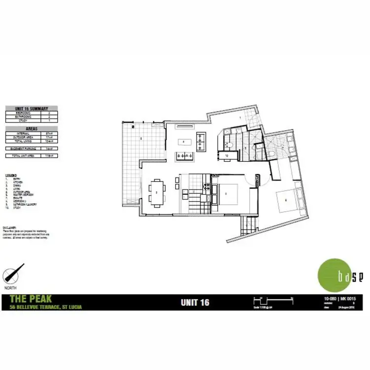 Floorplan of Homely apartment listing, 16/56 Bellevue Terrace, St Lucia QLD 4067