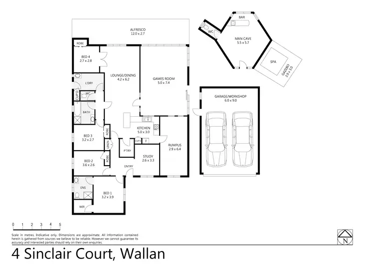 Floorplan of Homely house listing, 4 Sinclair Court, Wallan VIC 3756
