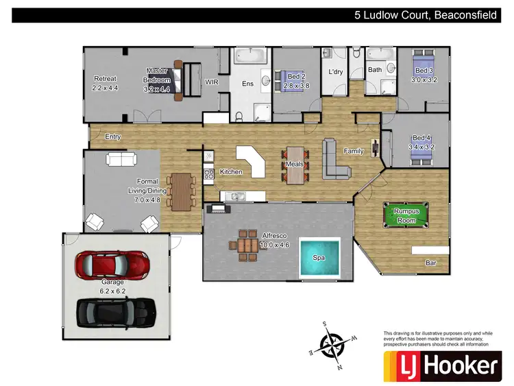 Floorplan of Homely house listing, 5 Ludlow Court, Beaconsfield VIC 3807