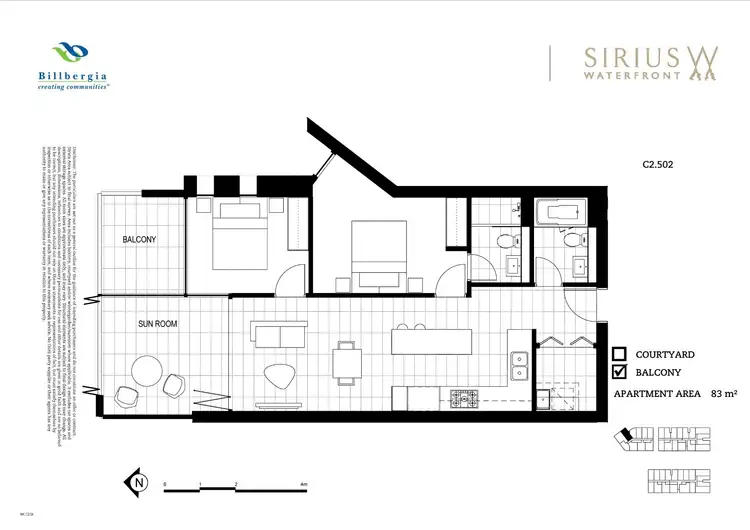 Floorplan of Homely unit listing, 502/26 Footbridge Blvd, Wentworth Point NSW 2127