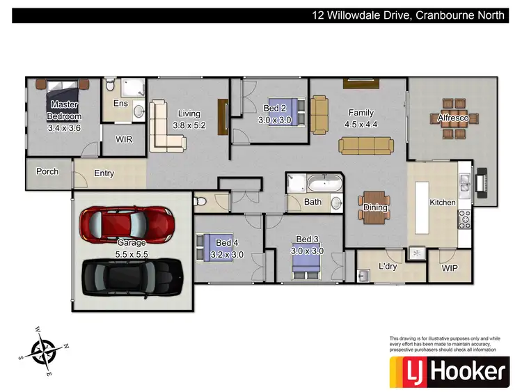 Floorplan of Homely house listing, 12 Willowdale Drive, Cranbourne North VIC 3977