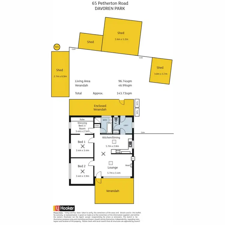 Floorplan of Homely house listing, 65 Petherton Road, Davoren Park SA 5113