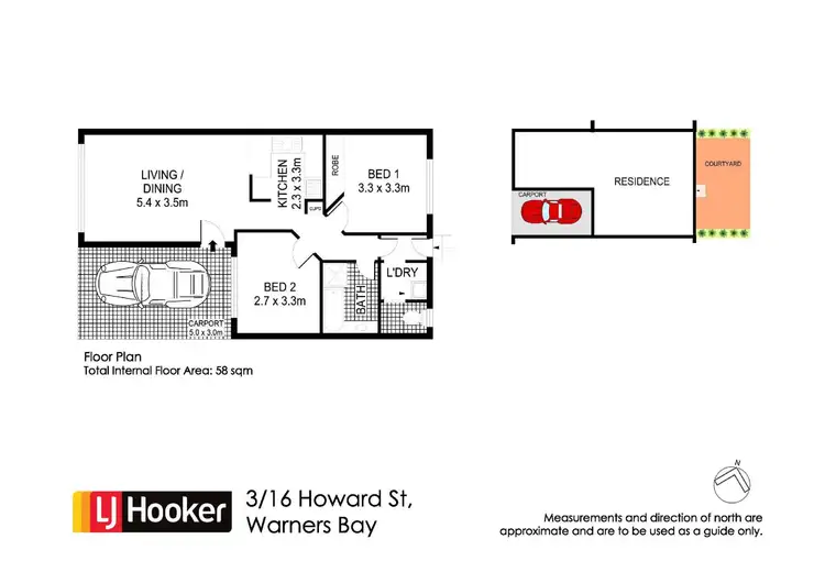 Floorplan of Homely unit listing, 3/16 Howard Street, Warners Bay NSW 2282