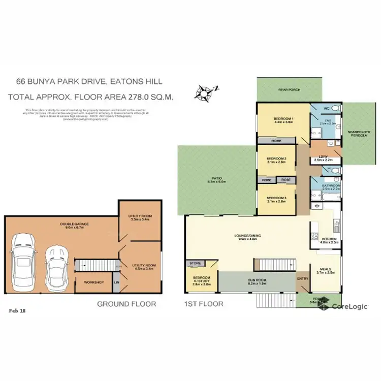 Floorplan of Homely house listing, 66 Bunya Park Drive, Eatons Hill QLD 4037