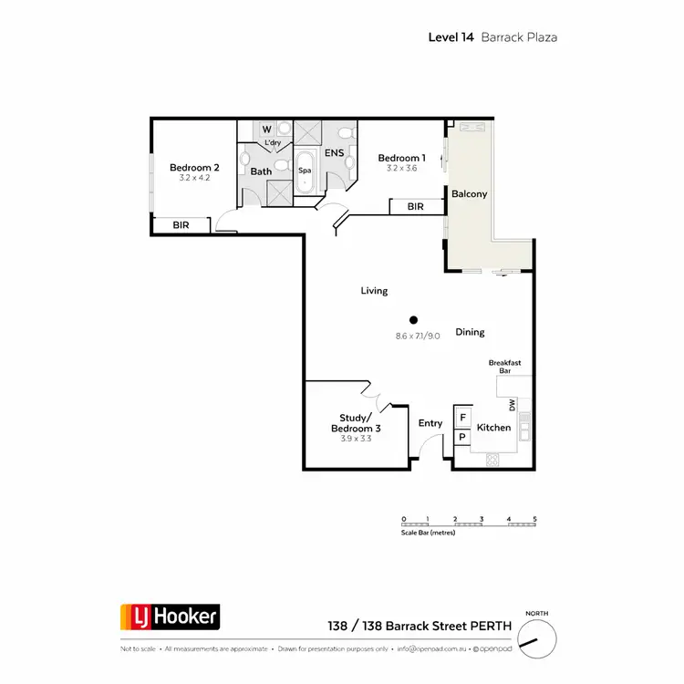 Floorplan of Homely apartment listing, 138/138 Barrack Street, Perth WA 6000