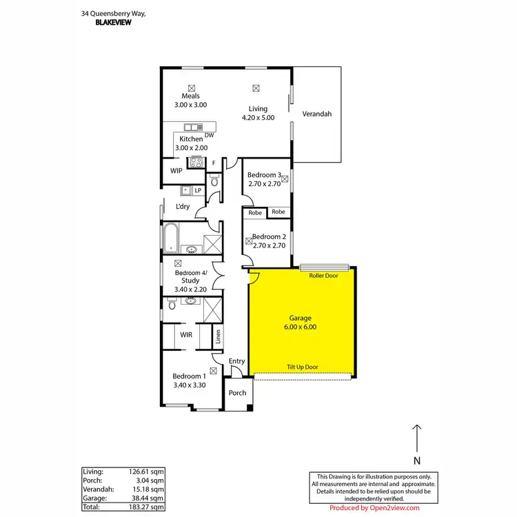 Floorplan of Homely house listing, 34 Queensberry Way, Blakeview SA 5114