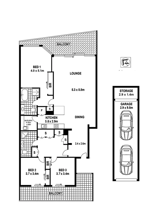 Floorplan of Homely unit listing, 14/29 Bennelong Parkway, Wentworth Point NSW 2127