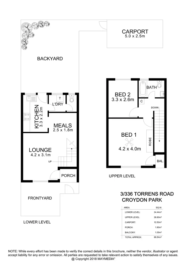 Floorplan of Homely unit listing, Unit 3/336 Torrens Road, Croydon Park SA 5008