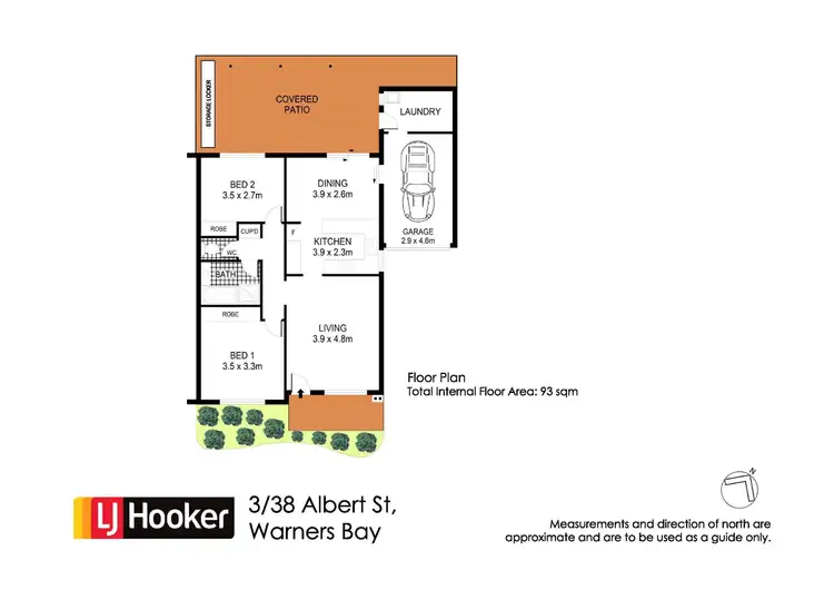 Floorplan of Homely unit listing, 3/38 Albert Street, Warners Bay NSW 2282