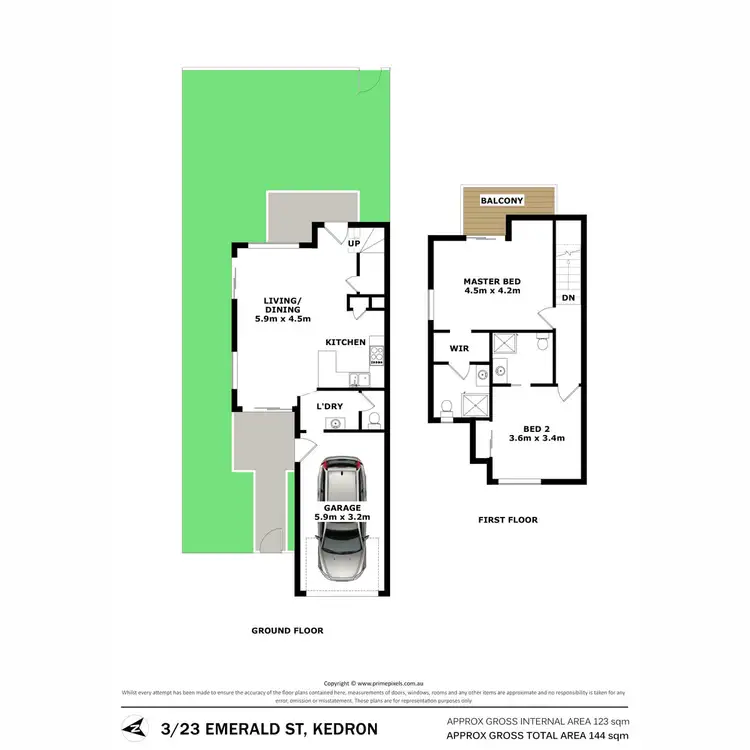 Floorplan of Homely townhouse listing, 3/23 Emerald Street, Kedron QLD 4031