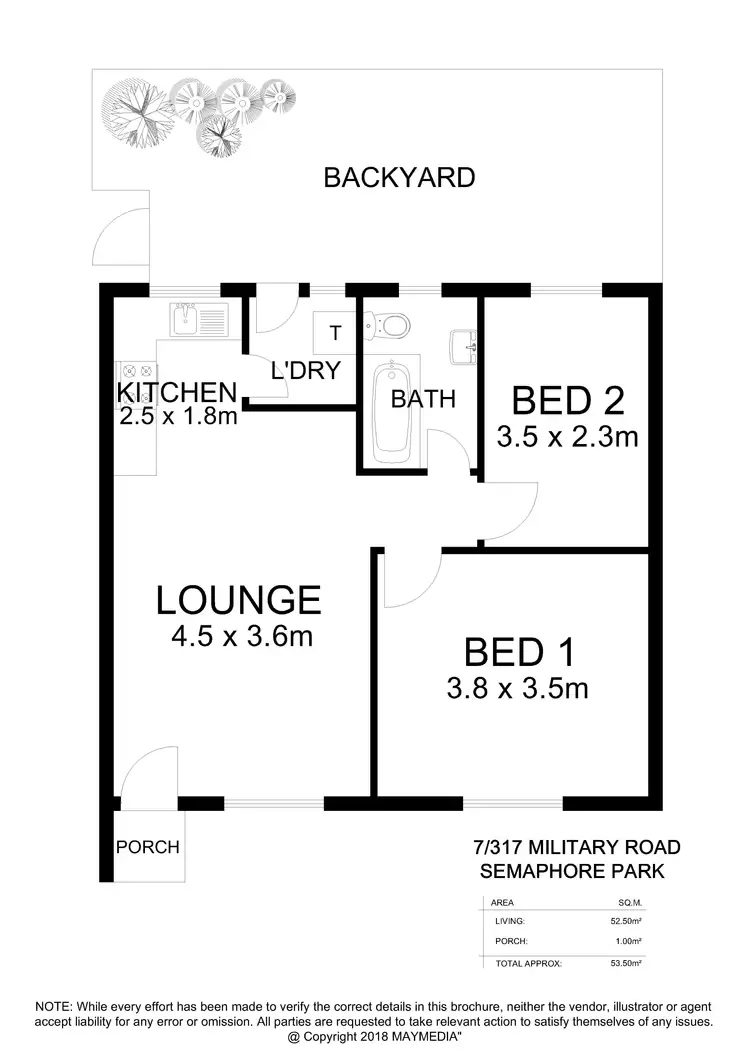 Floorplan of Homely unit listing, Unit 7/317 Military Road, Semaphore Park SA 5019