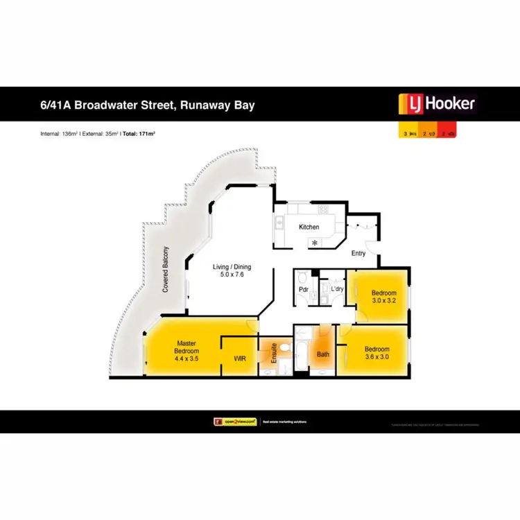 Floorplan of Homely unit listing, 6/41A Broadwater Street, Runaway Bay QLD 4216