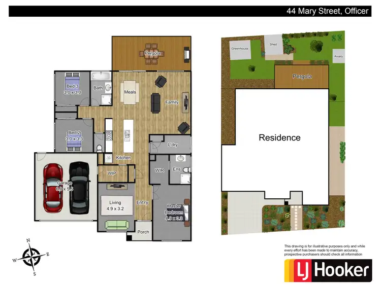Floorplan of Homely house listing, 44 Mary Street, Officer VIC 3809
