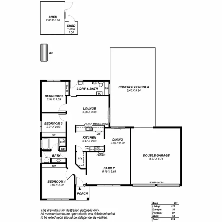 Floorplan of Homely house listing, 15 Gaylard Crescent, Redwood Park SA 5097