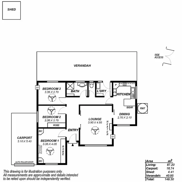 Floorplan of Homely house listing, 61 Dewer Avenue, Ridgehaven SA 5097
