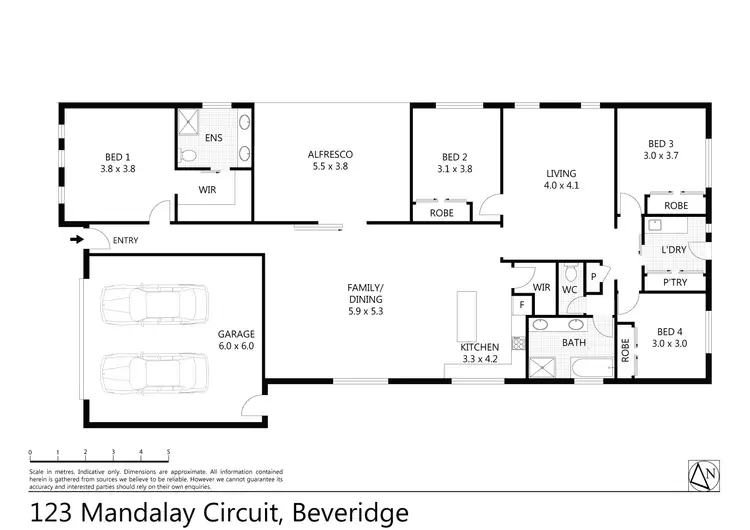 Floorplan of Homely house listing, 123 Mandalay Circuit, Beveridge VIC 3753