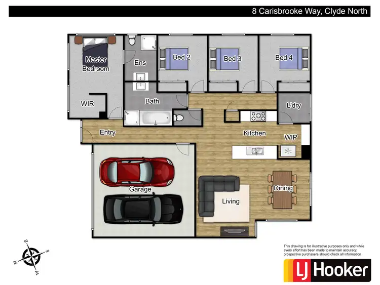 Floorplan of Homely house listing, 8 Carisbrooke Way, Clyde North VIC 3978
