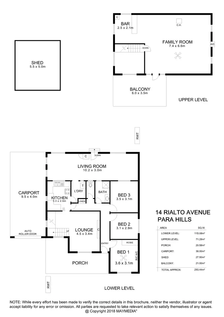Floorplan of Homely house listing, 14 Rialto Avenue, Para Hills SA 5096