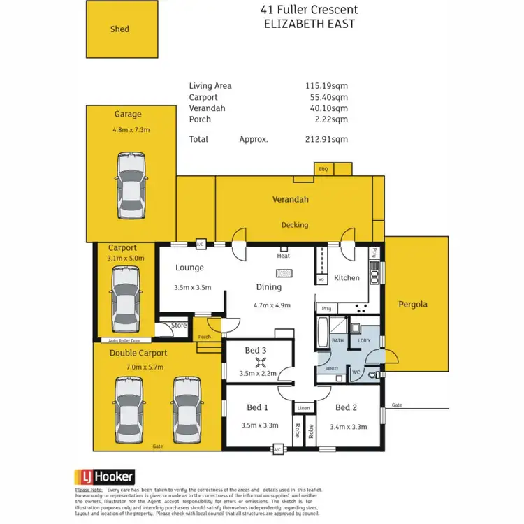 Floorplan of Homely house listing, 41 Fuller Crescent, Elizabeth East SA 5112