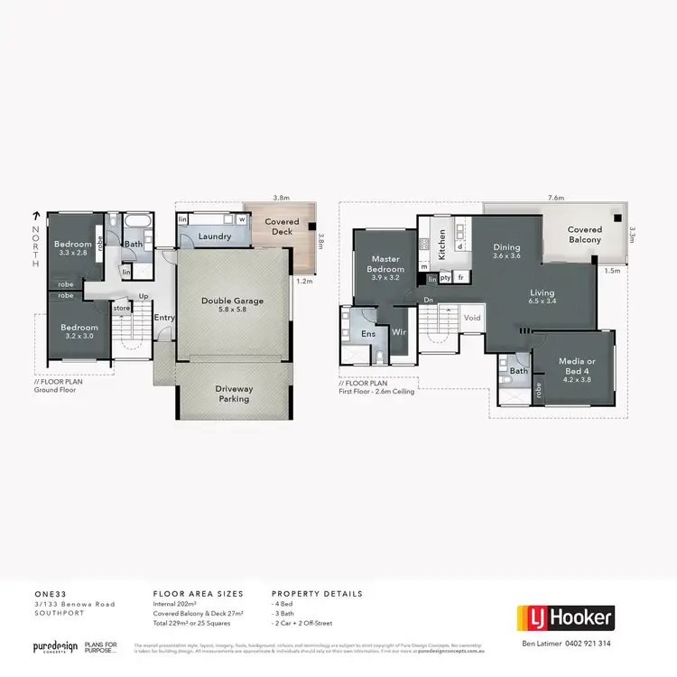 Floorplan of Homely townhouse listing, 3/133 Benowa Road, Southport QLD 4215