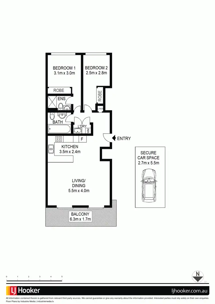 Floorplan of Homely unit listing, 42/105 Church Street, Parramatta NSW 2150