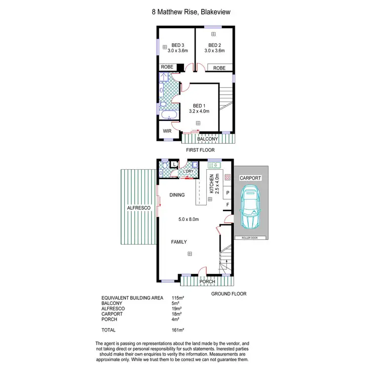 Floorplan of Homely house listing, 8 Matthew Rise, Blakeview SA 5114