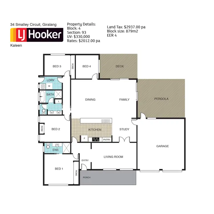 Floorplan of Homely house listing, 34 Smalley Circuit, Giralang ACT 2617