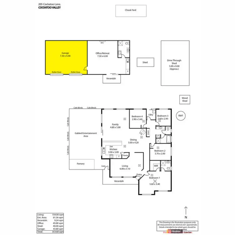 Floorplan of Homely house listing, 205 Cockatoo Lane, Cockatoo Valley SA 5351